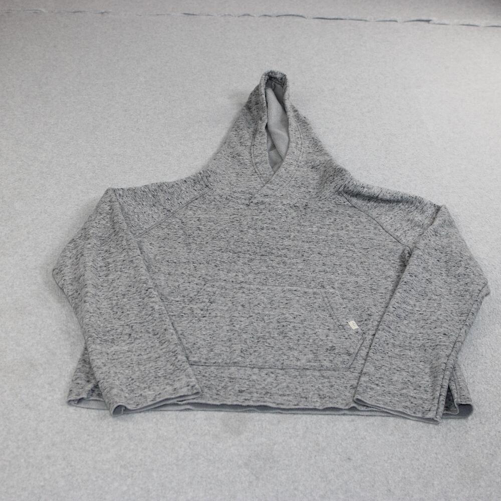 UGG Hoodie Women Large Gray Fleece V Neck Pullover Soft Lined Cozy Athleisure